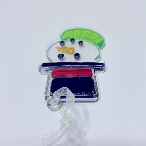 Snowman lucite ornament - Picture 10 of 14